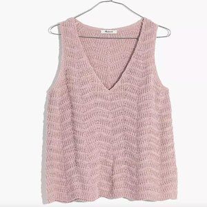 Madewell Pink Crocheted Sweater Tank